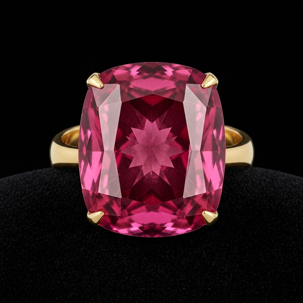 Pink Tourmaline Statement Ring