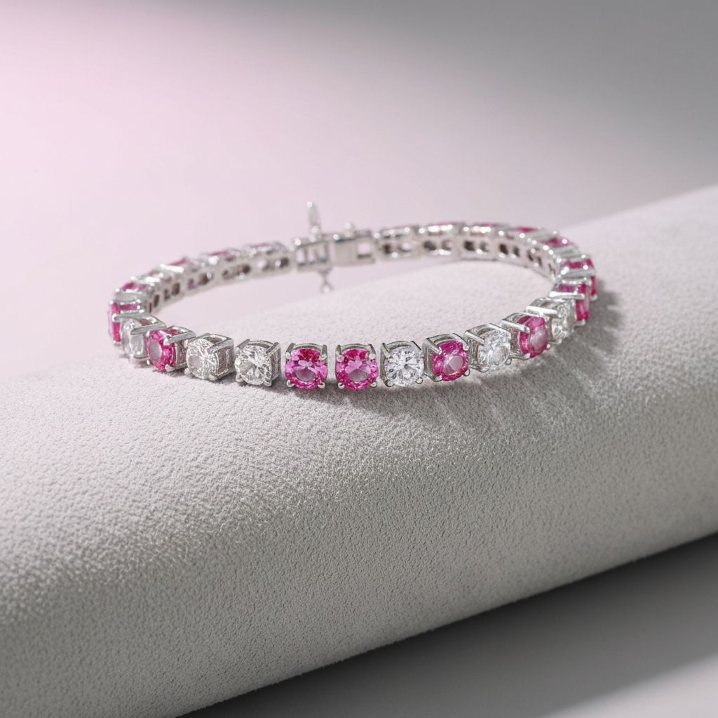 Pink Tennis Bracelet
